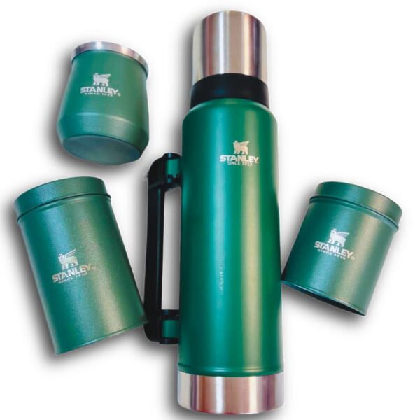 Set Matero Completo Simil Stanley (Termo 1.2 L + Yerbera + Azucarera + Mate)